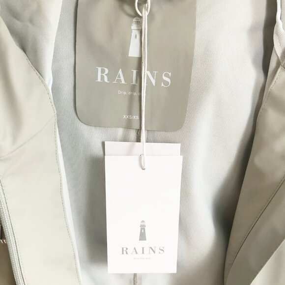 New Rains Waterproof W Coat Rain Jacket Hooded Long Light Hiking Casual Zip Up - Picture 11 of 15